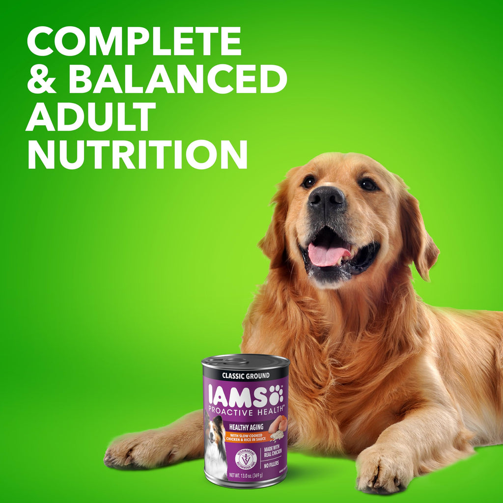 Senior Ground Wet Dog Food, Chicken, 13 oz, 12 Pack V7710