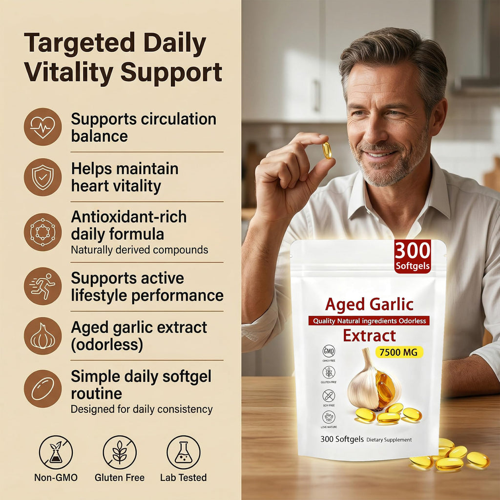 300 Count Garlic Supplement Softgels Z28308