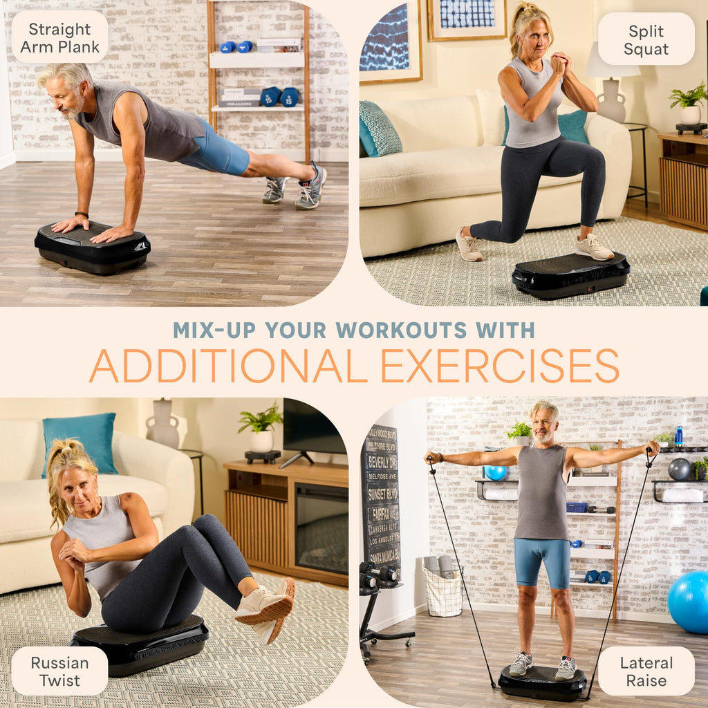 Mini Vibration Plate Exercise Machine with Resistance Bands C58184