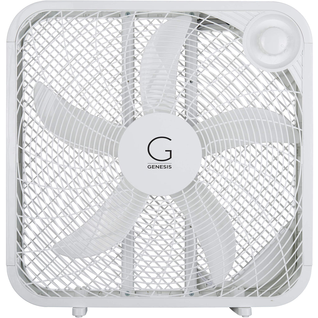 20" Box Fan, 3 Settings, Carry Handle, White Q92268