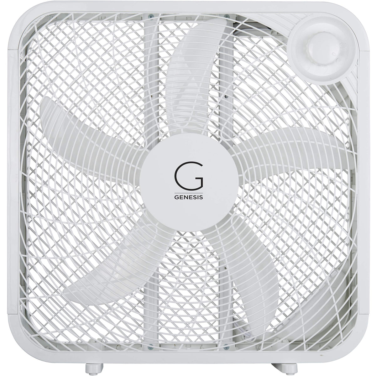 20" Box Fan, 3 Settings, Carry Handle, White Q92268