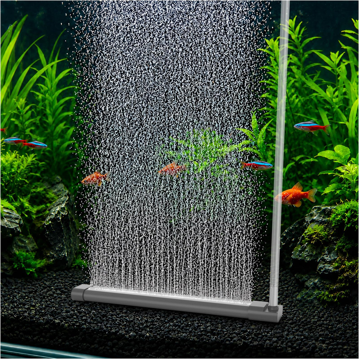 Aquarium Air Bubble Strip, Fine Bubble Wall Air Stone Bar (6.3 Inch) K835185