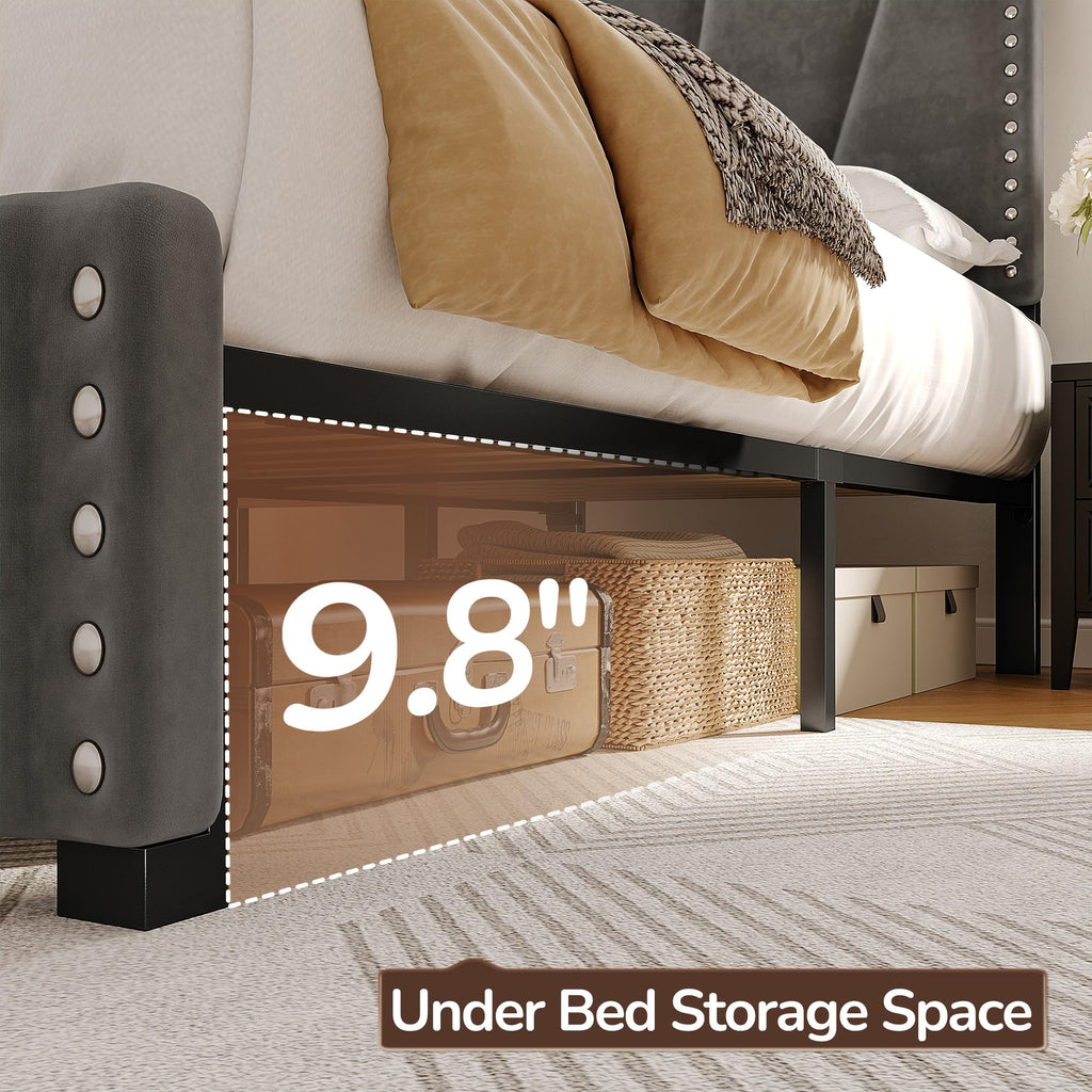 Twin Bed Frame with LED Lights & USB X349