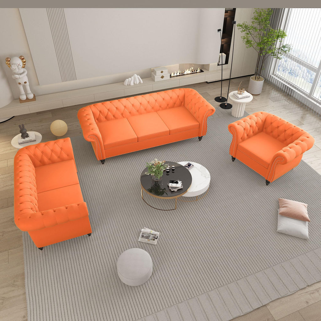 Tufted Velvet 2 Seater Sofa A74854
