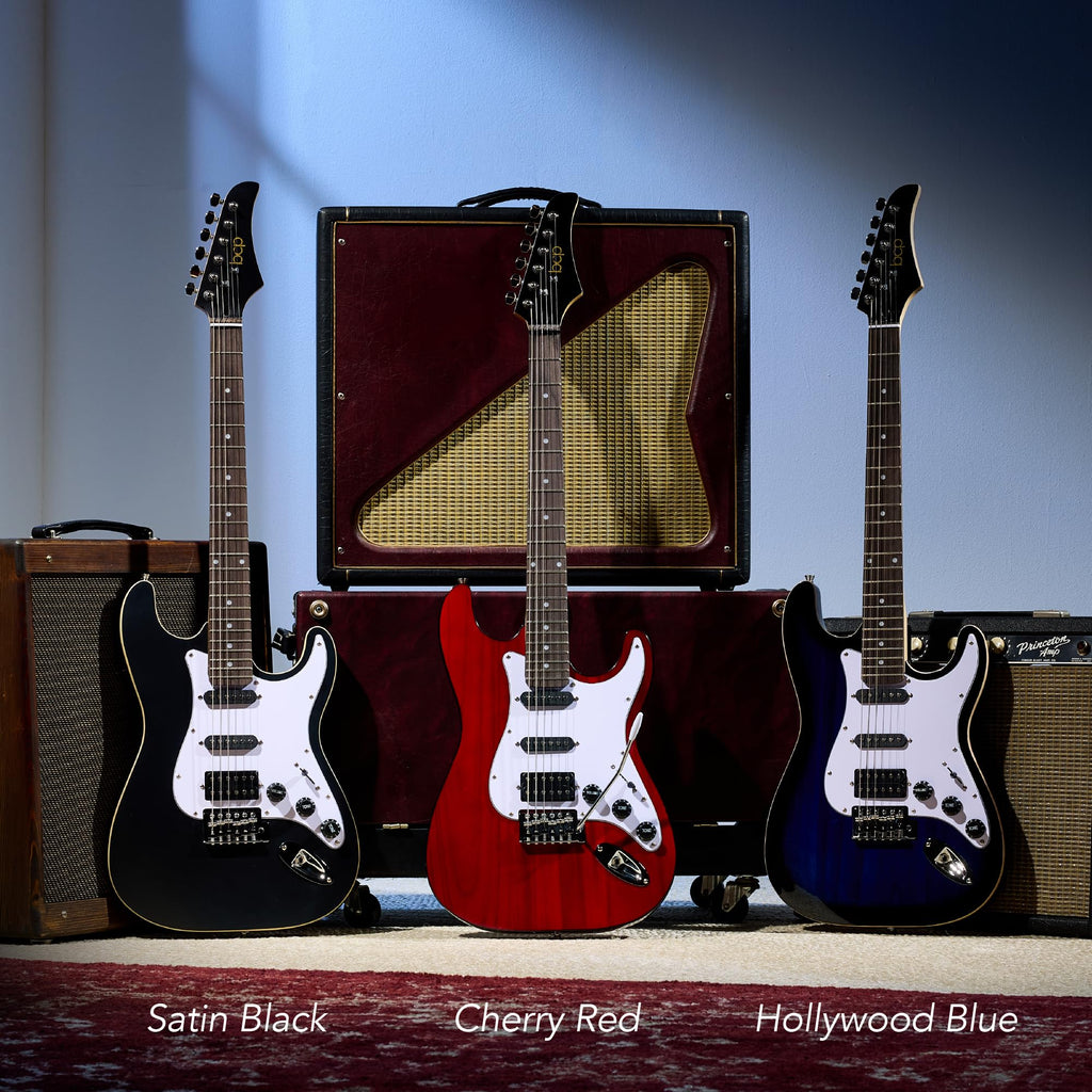 Cherry Red White Electric Guitar Kit with Headphone Amp B511763