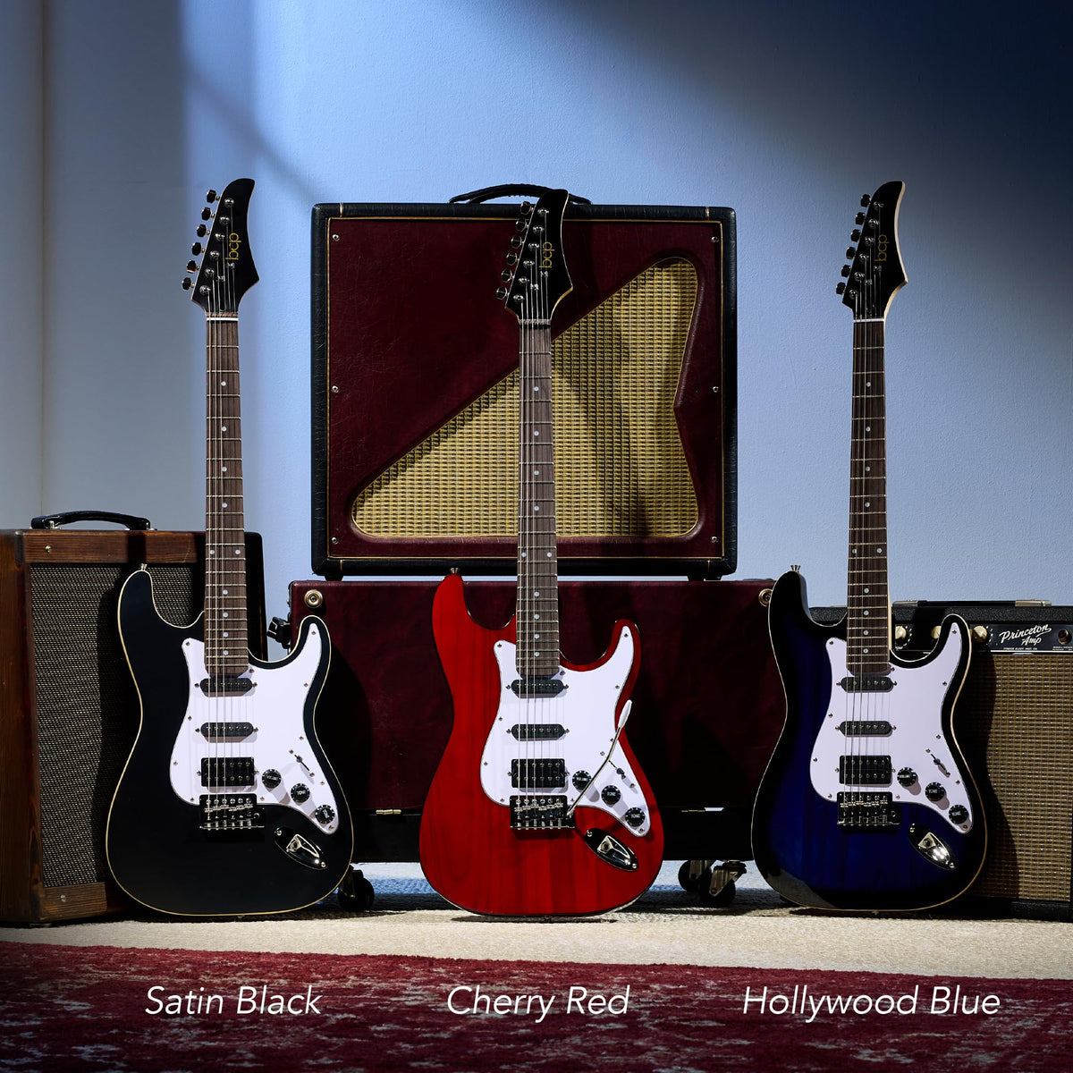 Cherry Red White Electric Guitar Kit with Headphone Amp B511763