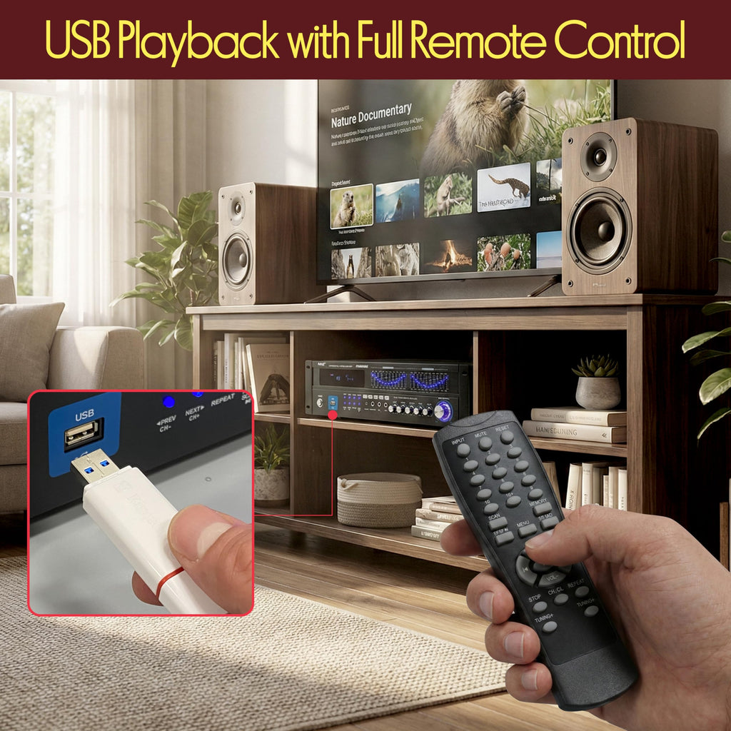 2000W 6-Channel Bluetooth Hybrid Home Amplifier Y213767