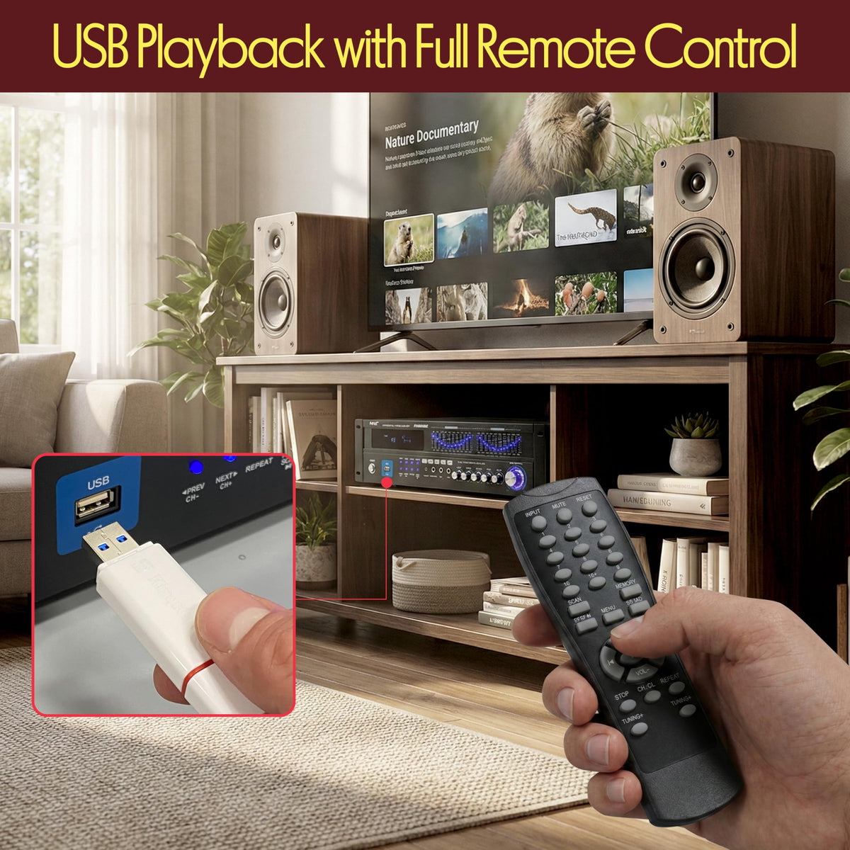 2000W 6-Channel Bluetooth Hybrid Home Amplifier Y213767