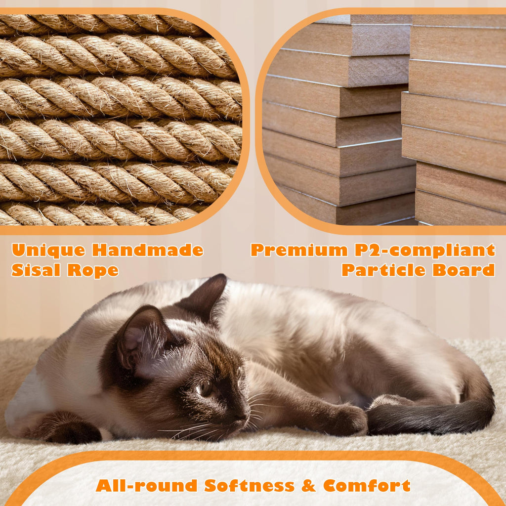 Beige 70.5in Multi-Level Cat Tree W5246